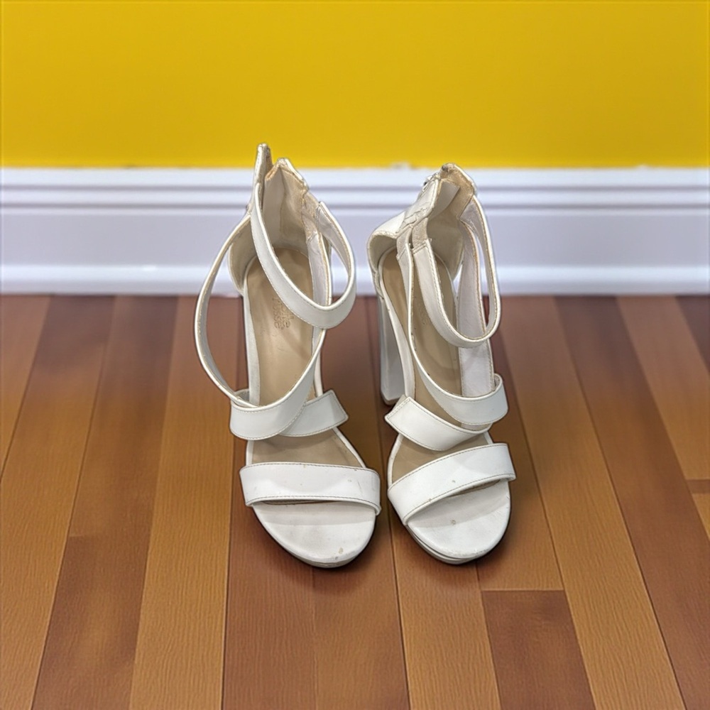 Charlotte Russe White Strappy Heels